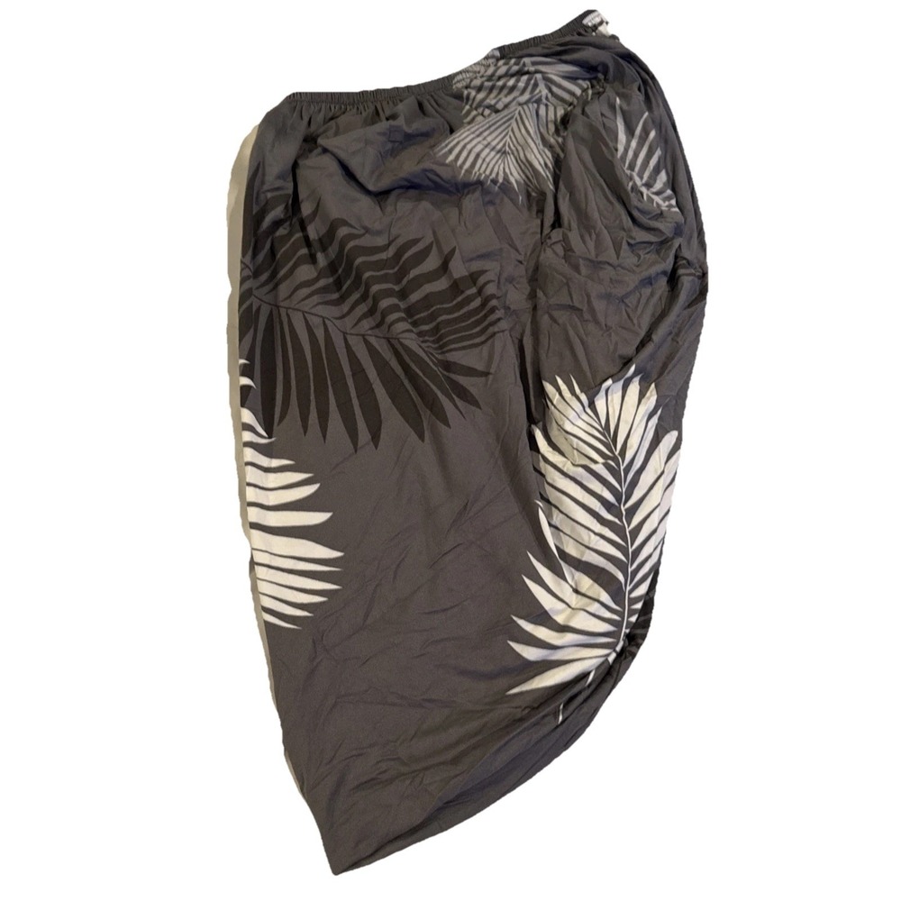 Printed CUSHION COVER Medium Gray and White Palms Soft Stretchable‎